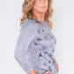 FUN PRINT TOP IN SOFT KNIT WITH DIAMONTE DETAILS