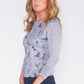 FUN PRINT TOP IN SOFT KNIT WITH DIAMONTE DETAILS