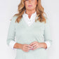 2-IN-1 COTTON V NECK TOP IN LIGHT SAGE