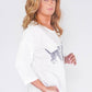 OVERSIZE SOFT LINEN TOUCH KNIT TOP WITH FUN CAT PRINT DETAIL