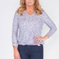 LILAC LEOPARD PRINT FAUX CROSSOVER TOP