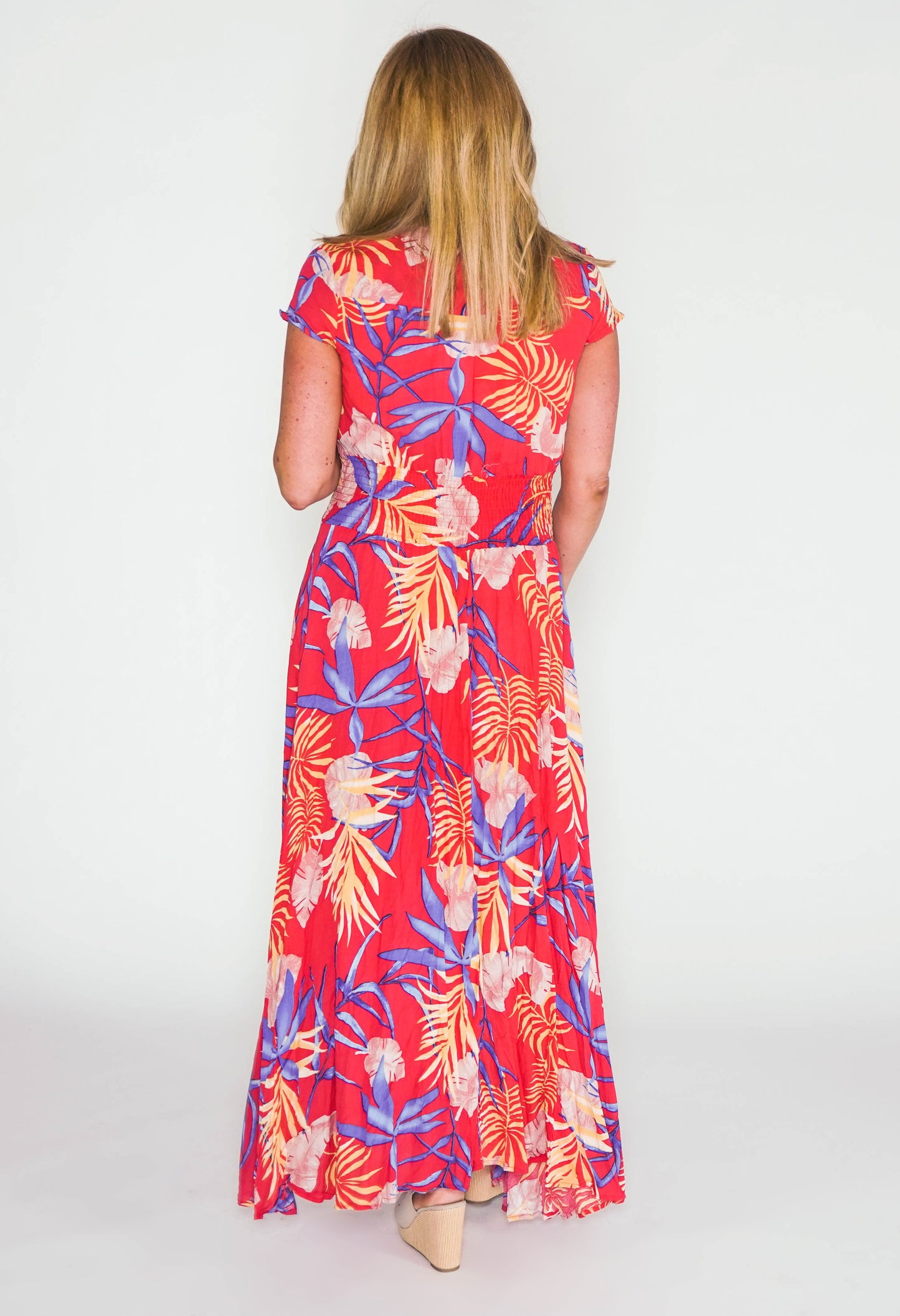 printed maxi dress