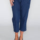 PAMELA SCOTT CAPRIS WITH ELASTICATED WAIST IN SOFT DENIM