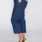 PAMELA SCOTT CAPRIS WITH ELASTICATED WAIST IN SOFT DENIM