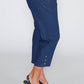 PAMELA SCOTT CAPRIS WITH ELASTICATED WAIST IN SOFT DENIM