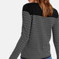 Gerry Weber striped jumper with diamante front in black