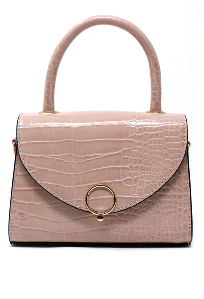 Pink Croc Mini Handbag