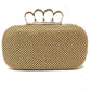 PAMELA SCOTT DIAMANTE CLUTCH BAG IN GOLD