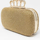 PAMELA SCOTT DIAMANTE CLUTCH BAG IN GOLD