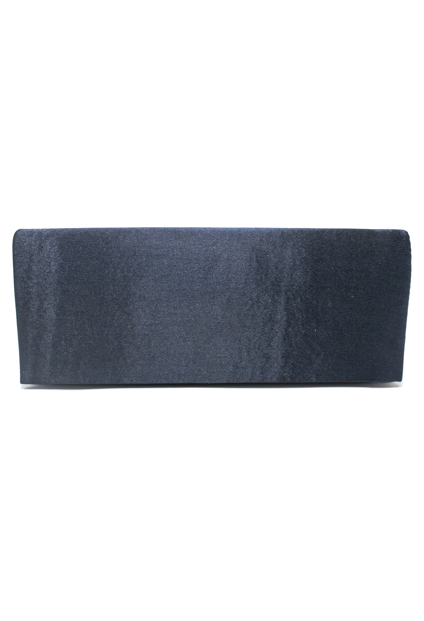 SATIN CLUTCH BAG IN NAVY