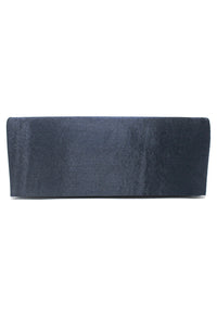 SATIN CLUTCH BAG IN NAVY