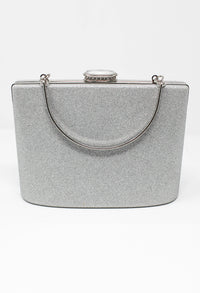 SILVER SPARKLE CLUTCH BAG