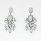 diamante earrings in silver frost