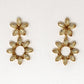 diamante earrings in gold