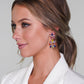 multicoloured diamante earrings