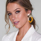 two tone earrings in lemon