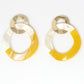 two tone earrings in lemon