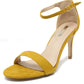 yellow barely there suedette sandals