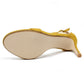 yellow barely there suedette sandals