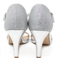 silver glitz barely there sandals