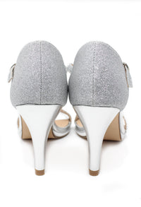 silver glitz barely there sandals