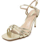 gold rope effect sandal