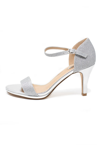 silver glitz barely there sandals