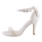 Ivory High Heel Ankle Strap Shoe