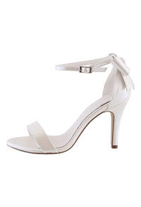 Ivory High Heel Ankle Strap Shoe