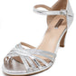 Silver glitzy open toe front sandal