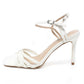 white rope effect sandal