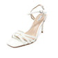 white rope effect sandal