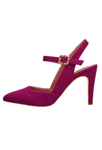 Fuschia Jewel Clasp Detail Heels