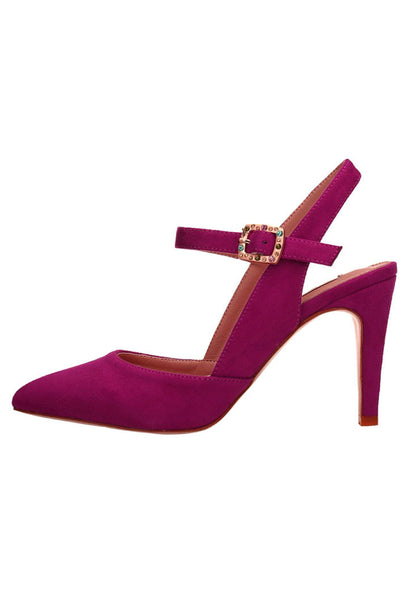 Fuschia Jewel Clasp Detail Heels