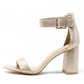 Gold Block Heel Sandal