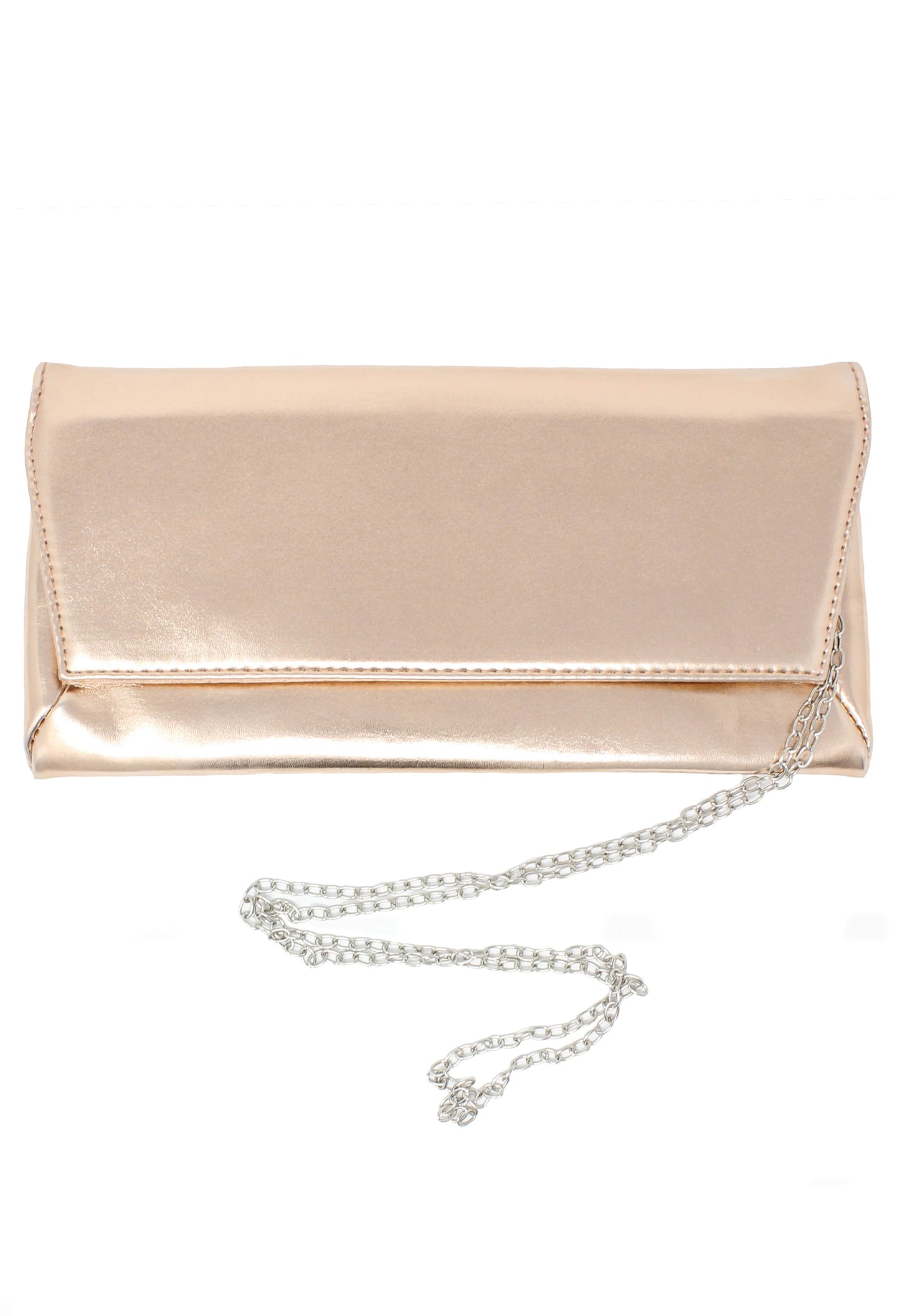 rose gold envelope clutch bag