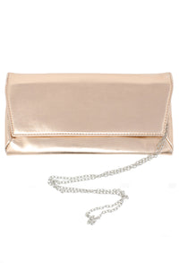 rose gold envelope clutch bag