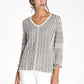 V NECK JUMPER WITH SNAKE PRINT DESIGN BEIGE