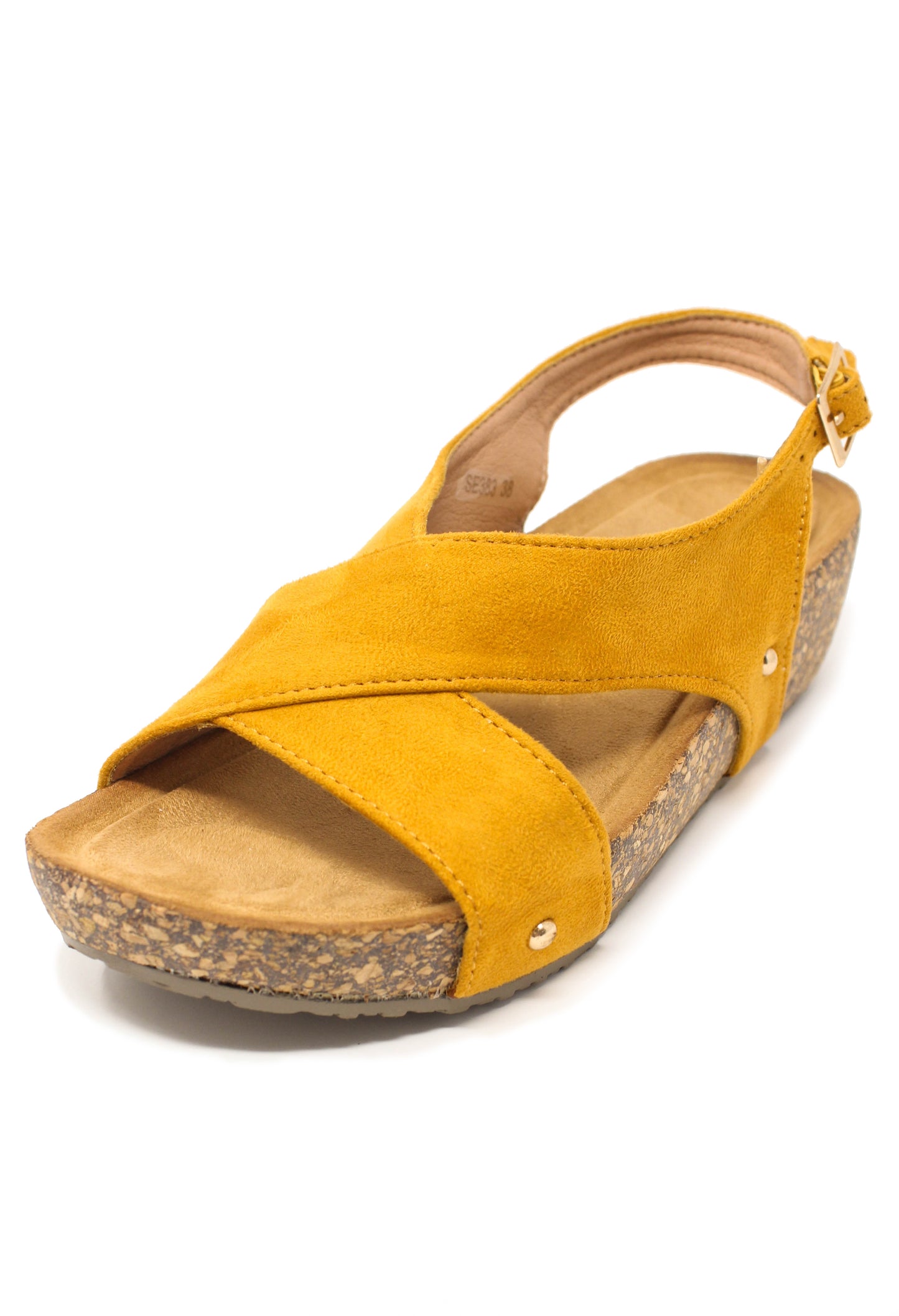 Mustard Cork Sole Sandals