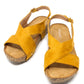 Mustard Cork Sole Sandals