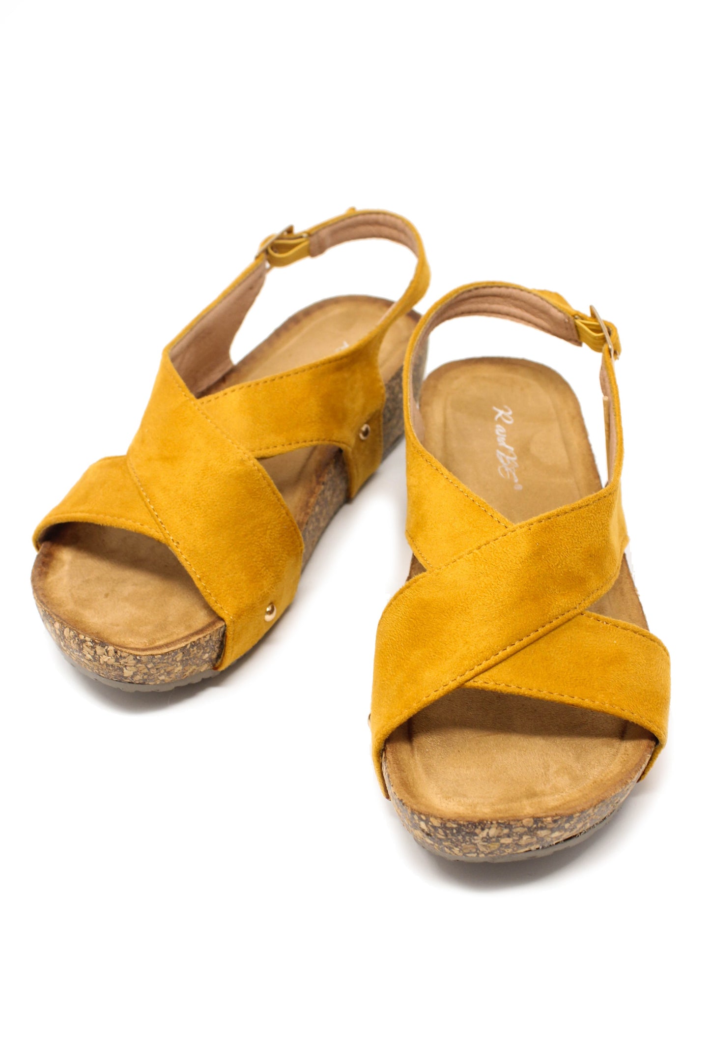 Mustard Cork Sole Sandals