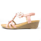 Pink Floral Design Sandals