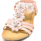 Pink Floral Design Sandals