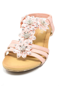 Pink Floral Design Sandals