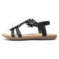 Black Flower Detail Sandal