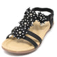 Black Flower Detail Sandal