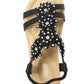 Black Flower Detail Sandal