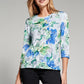 Floral Print 3/4 Length Sleeve Top-1