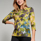 Floral Print 3/4 Length Sleeve Top