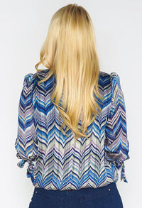 Multicoloured Geo Print Top